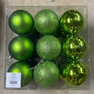 Brand new Hobby Lobby large lime green ornaments